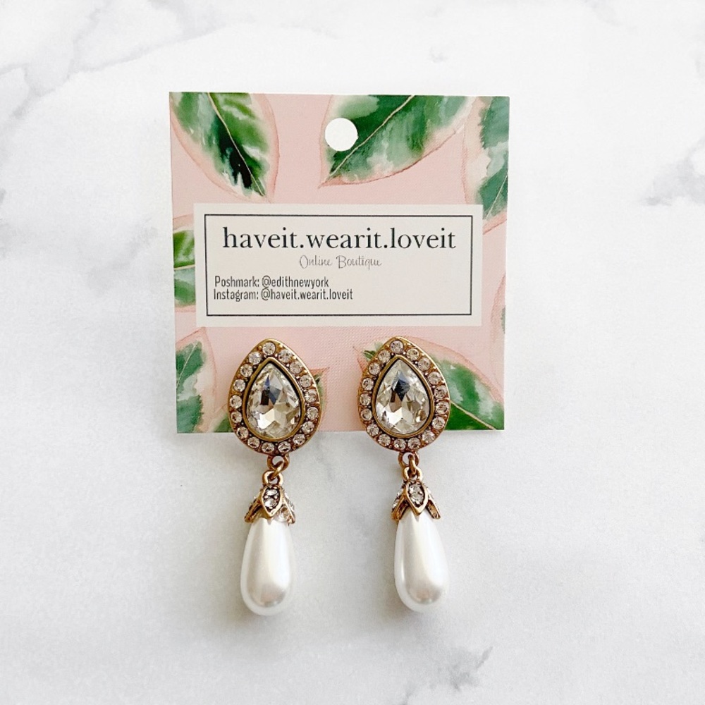 Wedding Bridal Pearl Drop Earrings